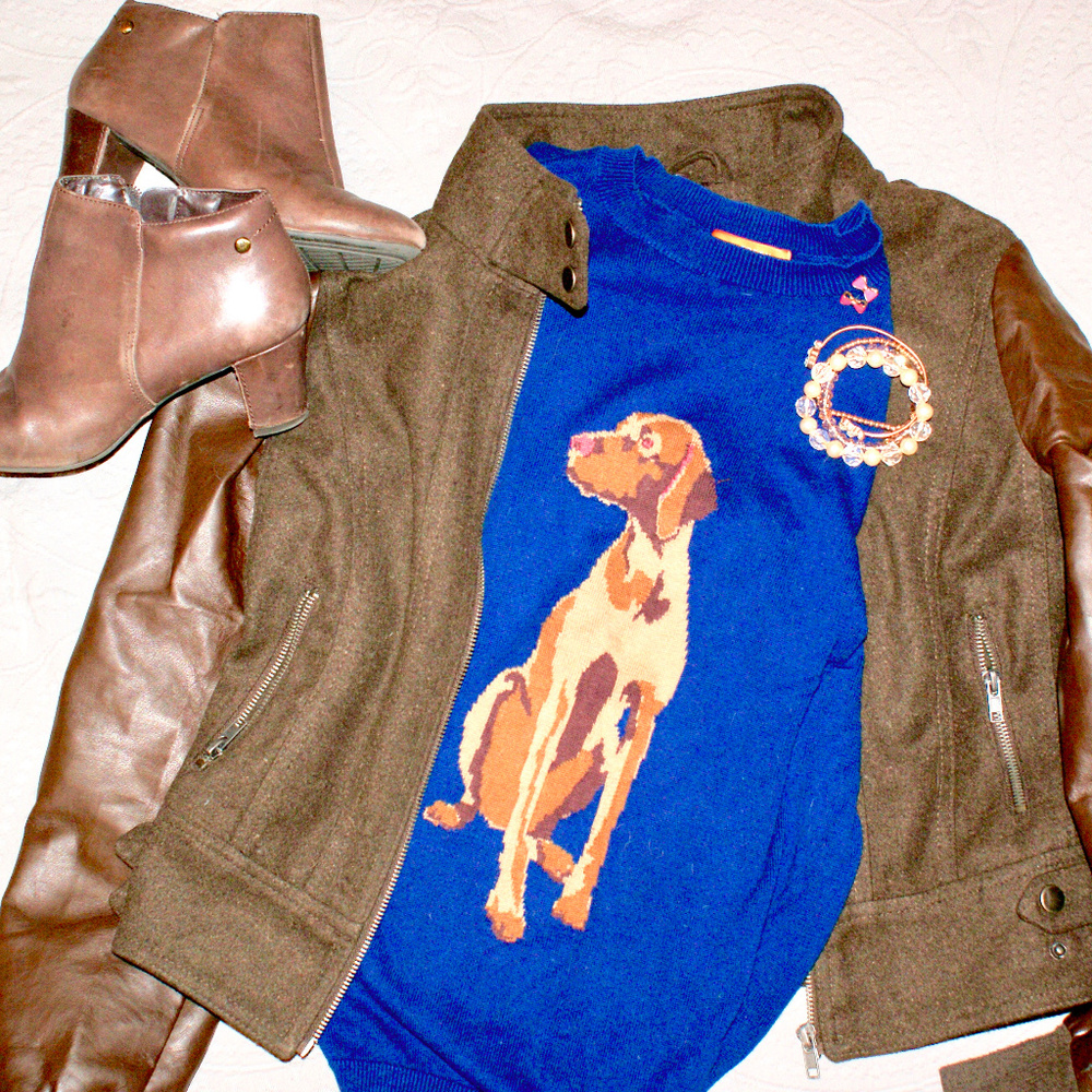 Ambiance Faux Leather Bomber Jacket
